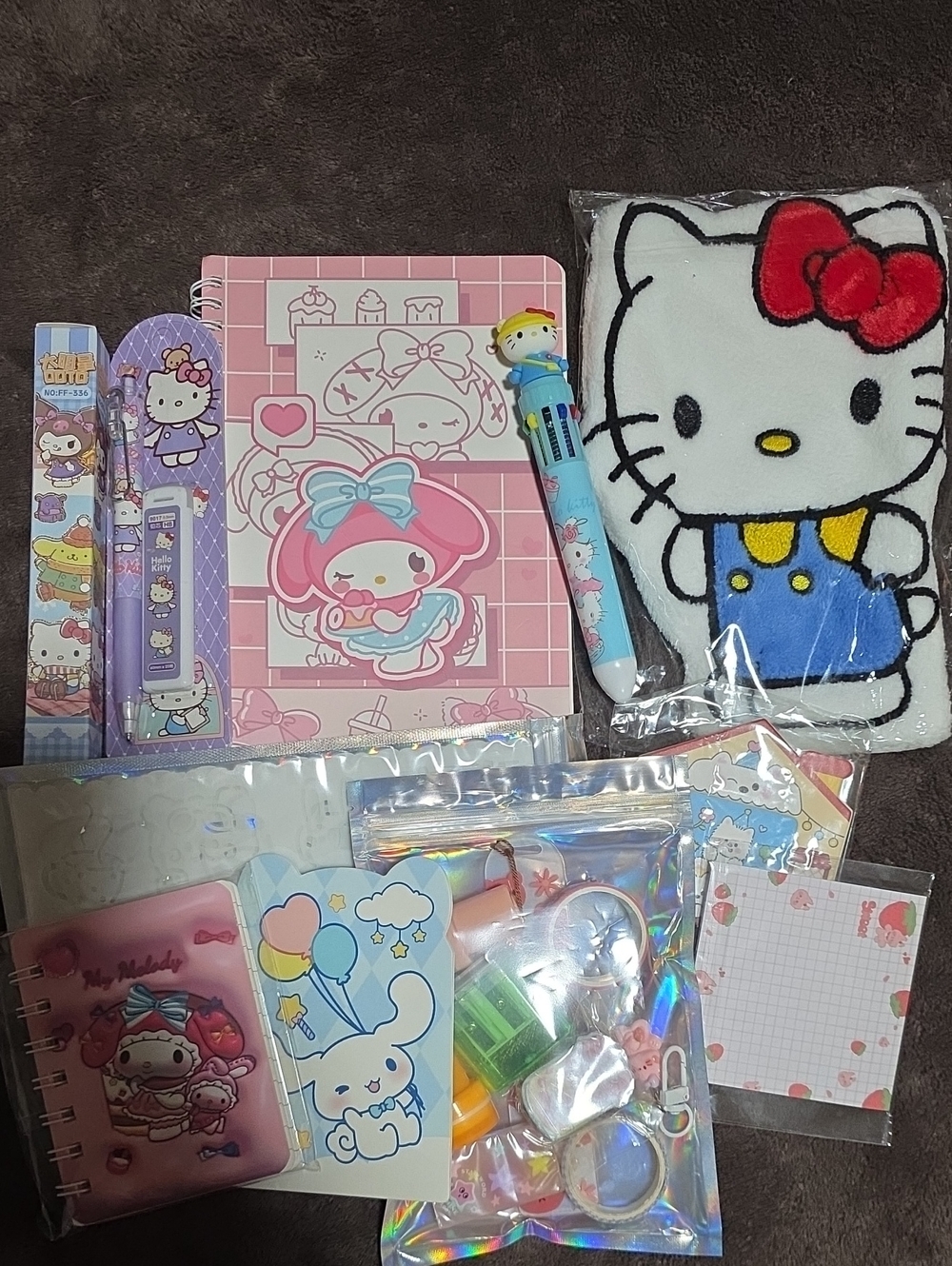 New Sanrio Hello Kitty&Friends Stationery& Lifestyle Bundle Lot-12Pcs Kawaii Set